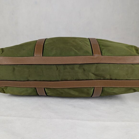Authentic Prada Nylon Classic Handbag Olive Green Made In Italy - Picture 11 of 16